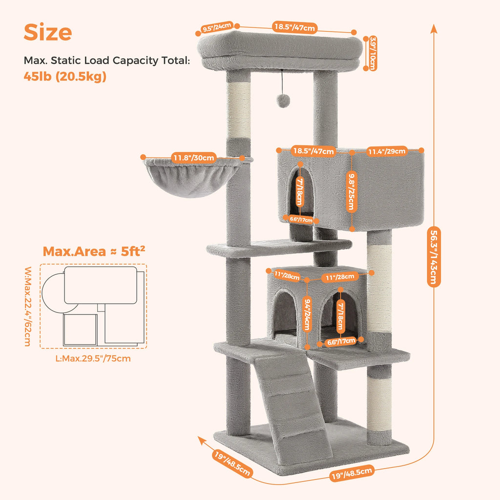 Multi-Level Cat Tree For Cats With Cozy Perches Stable Cat Climbing Frame Cat Scratch Board Toys Cat Furniture