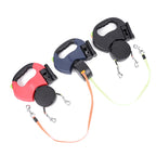 Retractable Dual Dog Leash with Reflective Feature and Flashlight